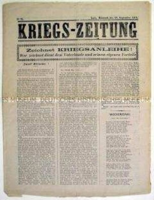 Nachrichtenblatt für die deutschen Truppen im besetzten Frankreich "Kriegs-Zeitung"