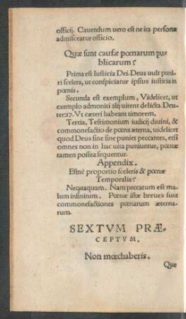 Sextum Praeceptum.