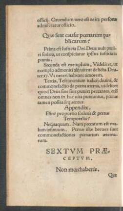 Sextum Praeceptum.