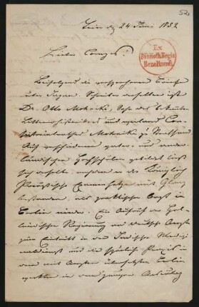 Brief v. 24. Juni 1852 von Schoemann an?