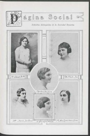 Página social - Señoritas distinguidas de la Sociedad Rosarina