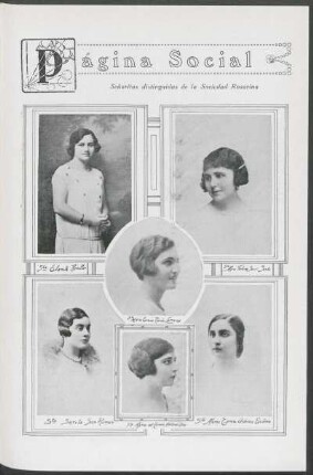 Página social - Señoritas distinguidas de la Sociedad Rosarina