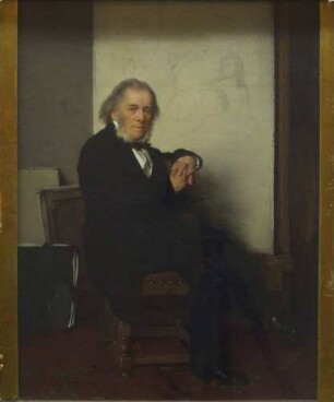 Bildnis des Malers Carl Peschel in seinem Atelier