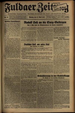 Ausgabe vom Montag, den 19. April 1937.