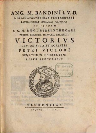 Victorius seu de vita et scriptis Petri Victorii