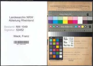 Entnazifizierung Franz Weck , geb. 21.10.1896 (Arbeitsvermittler)