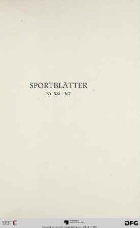 Sportblätter (Nr. 320-367)