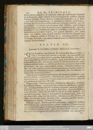 Sectio VIII. Quomodò de Sanctissimae Trinitatis Mysterio sit loquendum.