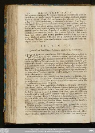 Sectio VIII. Quomodò de Sanctissimae Trinitatis Mysterio sit loquendum.