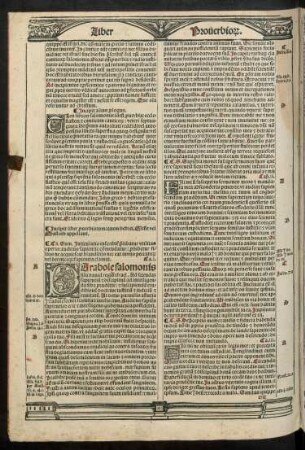 Incipit liber proverbiorum: quem hebrei. Misle vel Masloth appellant.
