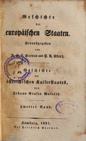 Geschichte von Östreich, 2