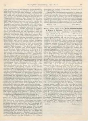 300 [Rezension] Mason, Arthur James, The five theological orations of Gregory of Nazianzus
