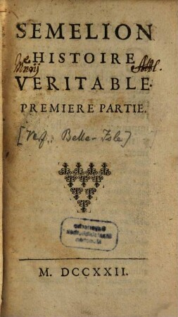 Semelion : histoire veritable
