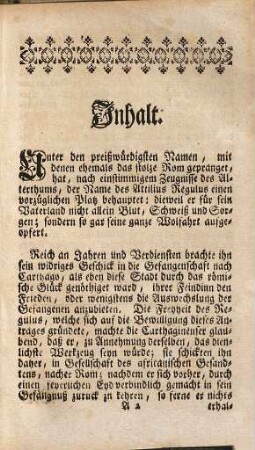 Regulus : Ein Trauerspiel