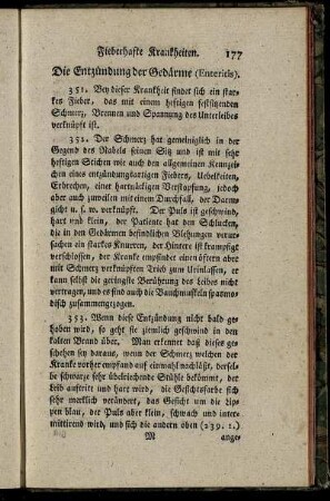 Die Entzündung der Gedärme (Enteritis).