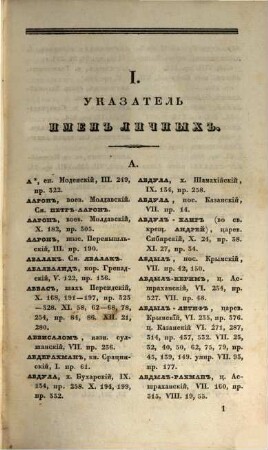 Ključ k istorii gosudarstva rossijskago N. M. Karamzina, 1. Ukazatel ímen ličnych. - 1836. - VIII, 398 S.
