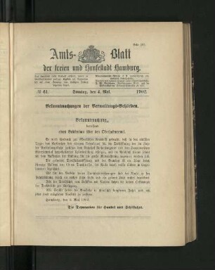 No. 61. 4. Mai. 1902.