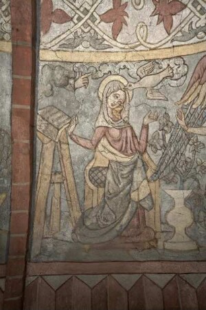 Gemäldezyklus der Heilsgeschichte — Szenen aus dem Marienleben, der Passion und dem Wirken Christi — Verkündigung an Maria und Heimsuchung