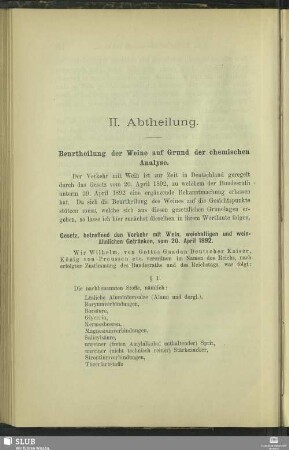 II. Abtheilung