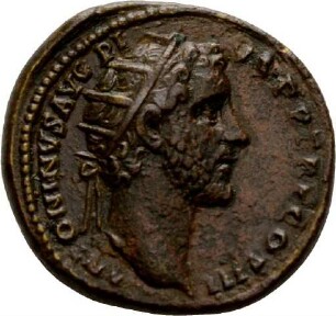 Dupondius des Antoninus Pius mit Darstellung der Annona
