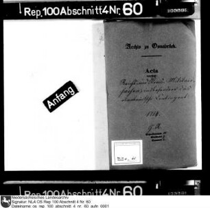 Reichs- und Kreismilitärsachen insbesondere das Osnabrücksche Kontingent