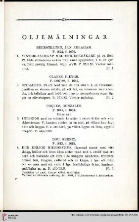 Oljemålningar (Nr. 1-42)