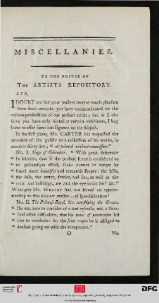 Miscellanies