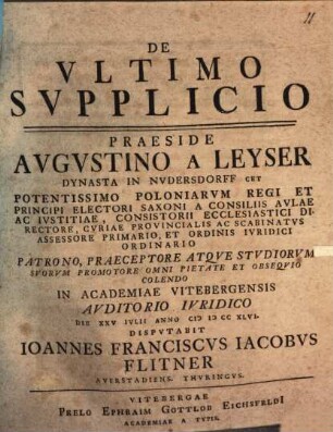 De ultimo supplicio