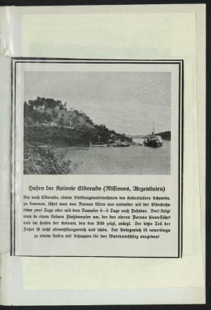 Hafen der Kolonie Eldorado (Misiones, Argentinien) [nachträgl. eingefügt]