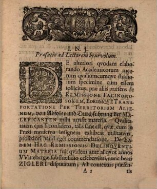 Disputatio Iuridica, De Remissione Facinorosorum, Eorumque Transportatione Per Territorium Alienum : = Von Abfolge und Durchführung der Maleficanten