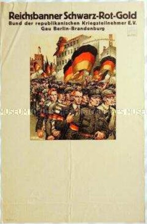 Plakat des Reichsbanner Schwarz-Rot-Gold
