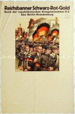 Plakat des Reichsbanner Schwarz-Rot-Gold