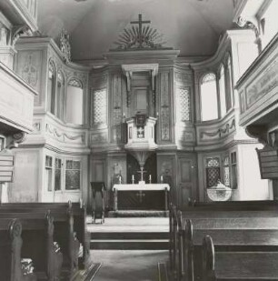 Zwenkau-Zitzschen. Dorfkirche (1794). Inneres nach Osten