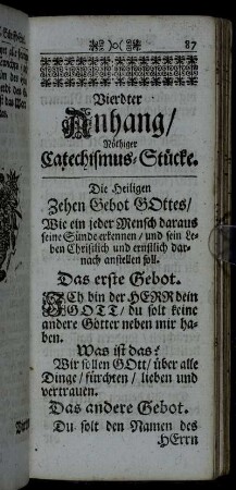 Die Heiligen Zehen Gebot Gottes/[...]