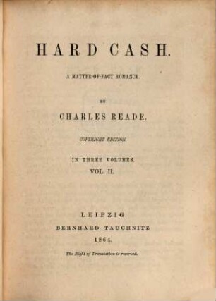 Hard cash : a matter-of-fact romance, 2