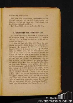 6. Christentum und Sozialdemokratie.