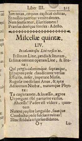 315-327, Miscellae quintae.