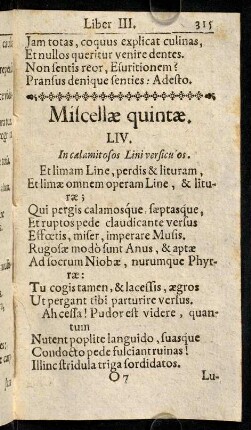 315-327, Miscellae quintae.