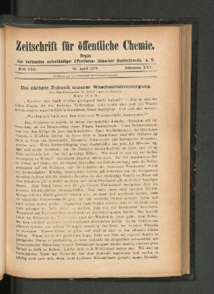 Heft VIII, Jahrgang XXV