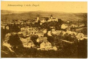 Schwarzenberg. Blick auf Schwarzenberg