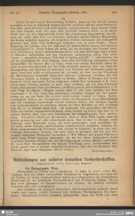 Mittheilungen aus anderen deutschen Fachzeitschriften