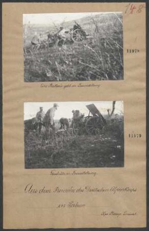 Geschütz in Feuerstellung
