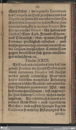 Titulus XXIII.