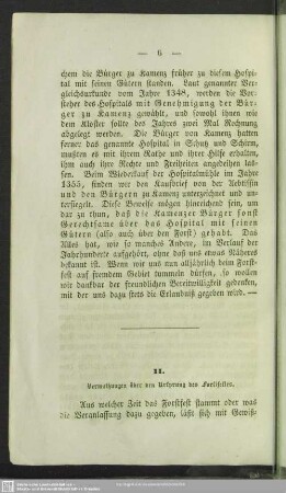 II. Vermuthungen über den Ursprung des Forstfestes