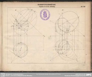 Descriptive Geometrie. Aufgaben der dritten Abtheilung. Taf. XXII