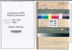 Entnazifizierung Matthias Nooten , geb. 31.10.1897 (Telegr.Aufseher)