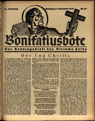 Ausgabe vom Sonntag, den 21. November 1937.