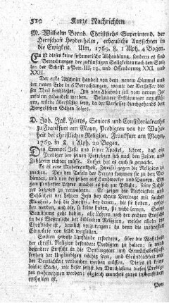 Predigten von der Wahrheit der christlichen Religion.