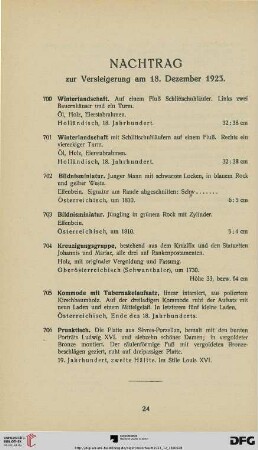 Nachtrag (Nr. 700-706)