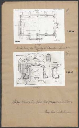 Bau der Feldbahn Vigneulles - St. Mihiel, Juli - August 1916: Planzeichnung, Querschnitt